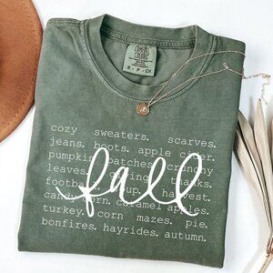 NEW Comfort Colors® Fall Favorites List Tee Shirt for Women